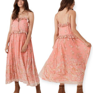 Spell and The Gypsy Hendrix Strappy Maxi Dress in Dusty Pink Size Mediu